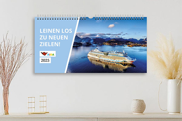 Sparen Sie 20 % auf den AIDA Panorama Kalender 2025