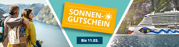 AIDA Sonnengutschein bis 11. März sichern